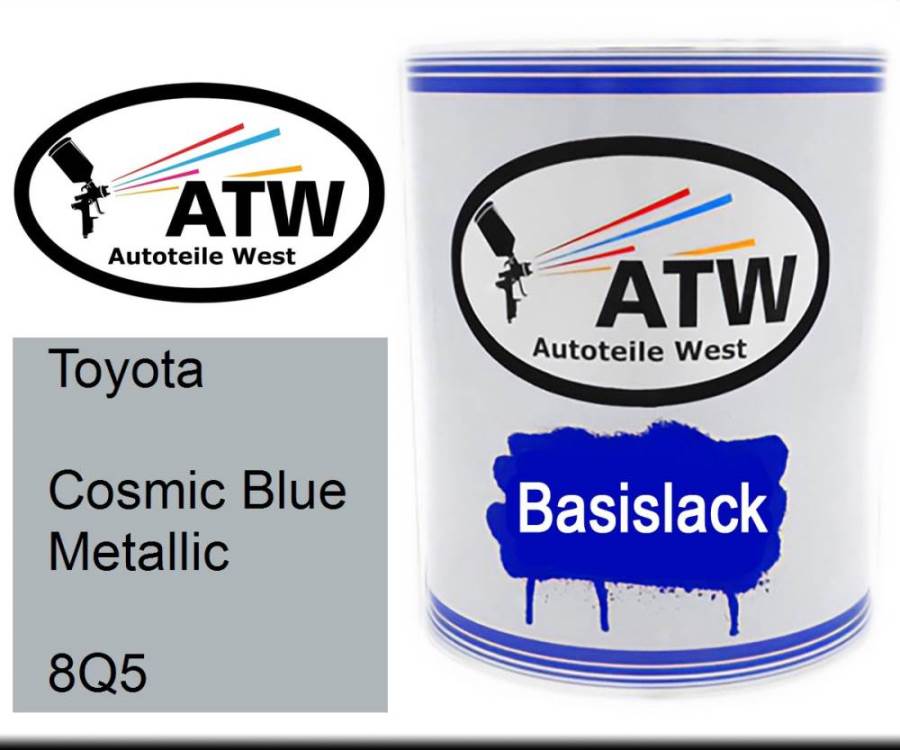 Toyota, Cosmic Blue Metallic, 8Q5: 1L Lackdose, von ATW Autoteile West.